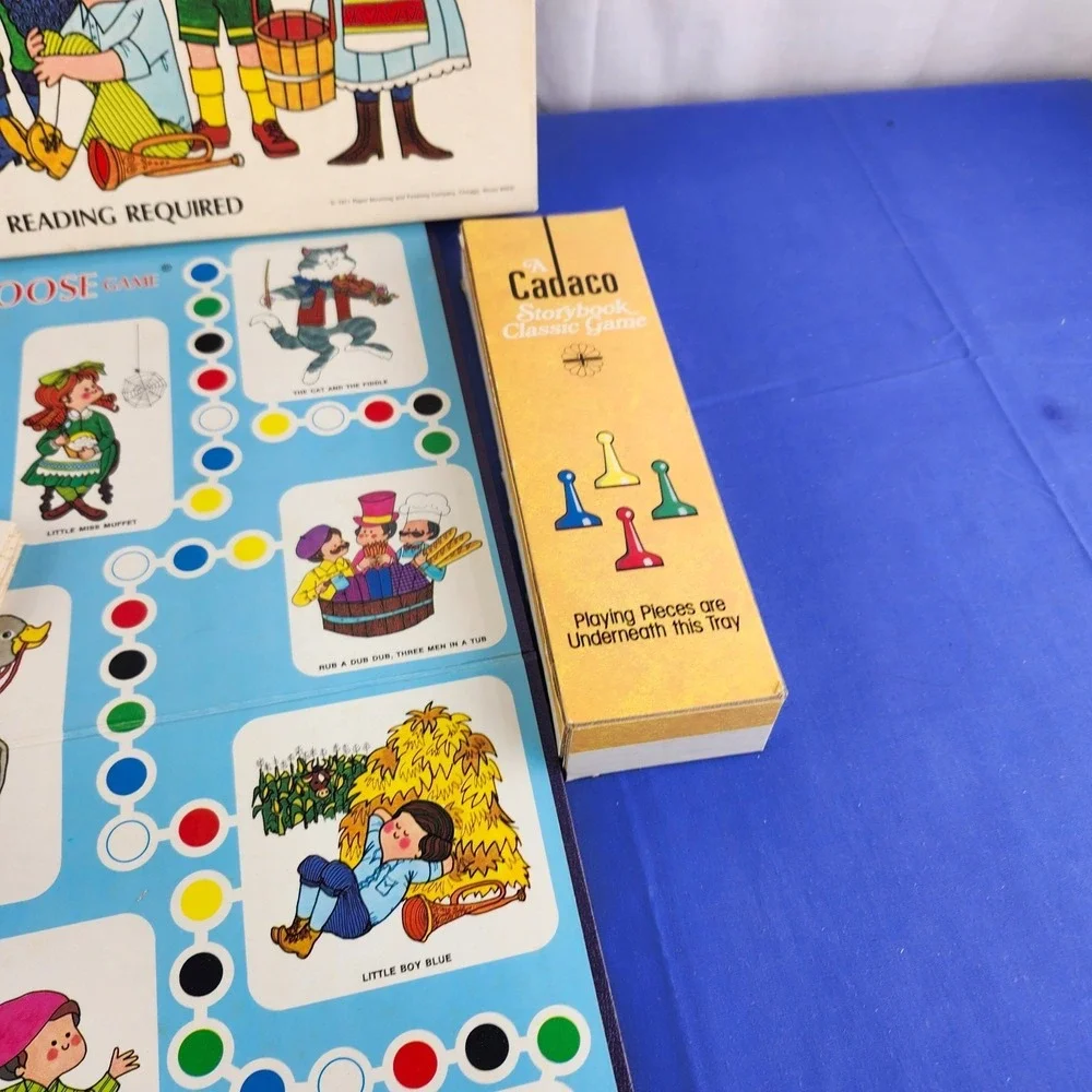 Vintage The Mother Goose Game‎ (1971) by Cadaco *Complete*